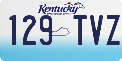 KY license plate 129TVZ