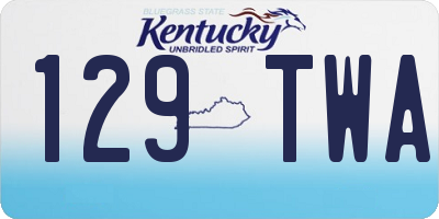 KY license plate 129TWA