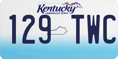 KY license plate 129TWC
