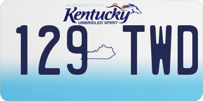 KY license plate 129TWD