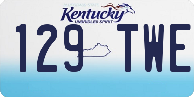 KY license plate 129TWE