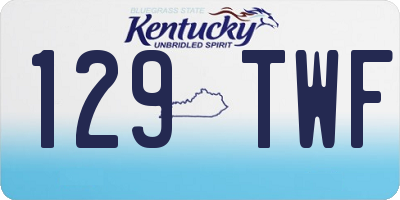 KY license plate 129TWF