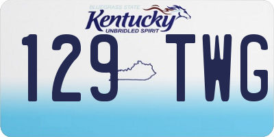 KY license plate 129TWG