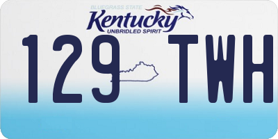 KY license plate 129TWH