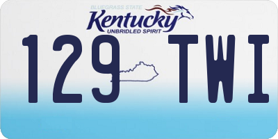 KY license plate 129TWI