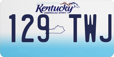 KY license plate 129TWJ