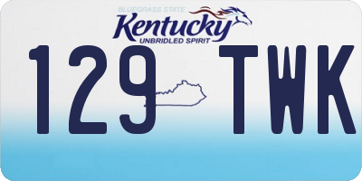 KY license plate 129TWK