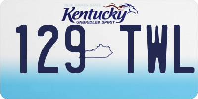 KY license plate 129TWL