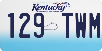KY license plate 129TWM