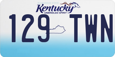 KY license plate 129TWN