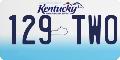 KY license plate 129TWO