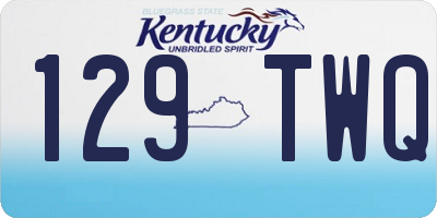 KY license plate 129TWQ