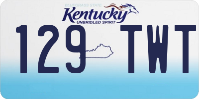 KY license plate 129TWT