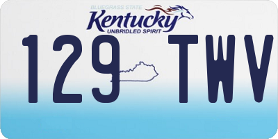 KY license plate 129TWV