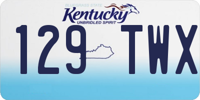 KY license plate 129TWX