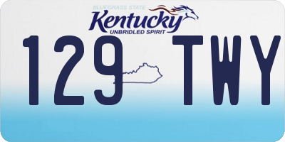 KY license plate 129TWY
