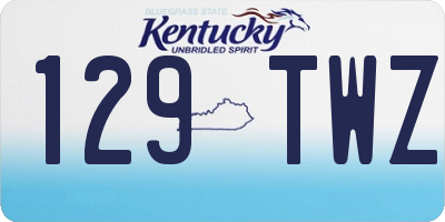KY license plate 129TWZ