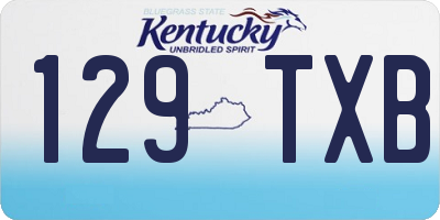 KY license plate 129TXB