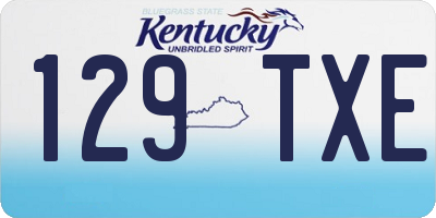 KY license plate 129TXE