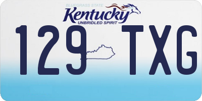 KY license plate 129TXG