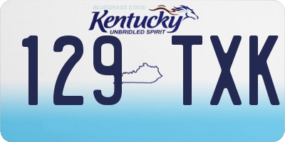 KY license plate 129TXK