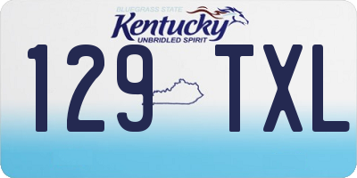 KY license plate 129TXL