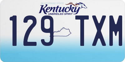 KY license plate 129TXM