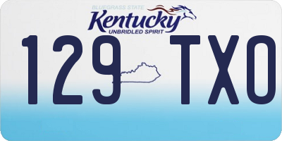 KY license plate 129TXO
