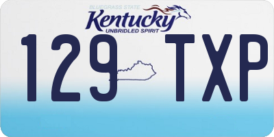 KY license plate 129TXP