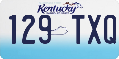 KY license plate 129TXQ