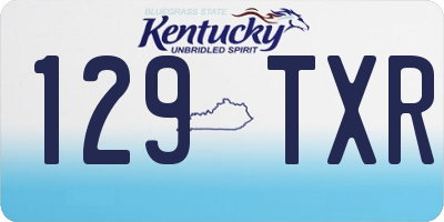KY license plate 129TXR