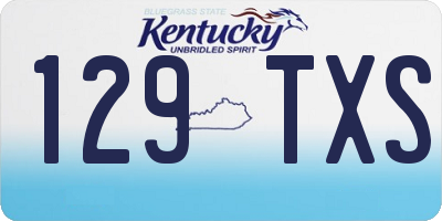 KY license plate 129TXS