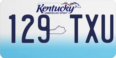 KY license plate 129TXU