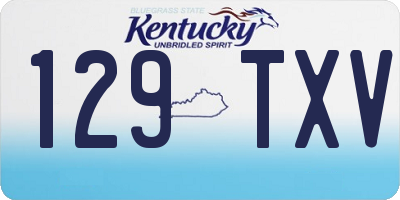 KY license plate 129TXV