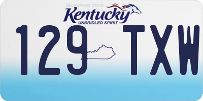 KY license plate 129TXW
