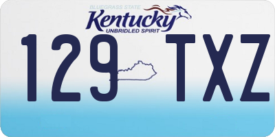 KY license plate 129TXZ