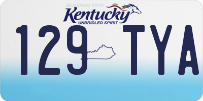 KY license plate 129TYA