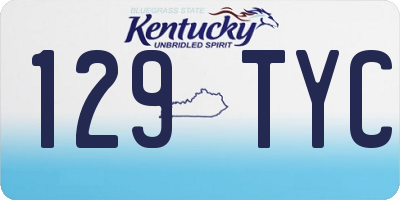 KY license plate 129TYC