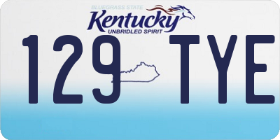 KY license plate 129TYE