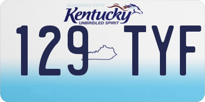 KY license plate 129TYF