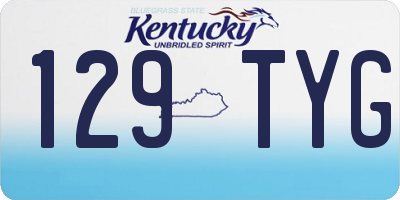 KY license plate 129TYG