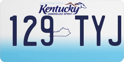 KY license plate 129TYJ