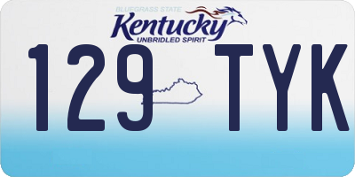 KY license plate 129TYK