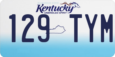 KY license plate 129TYM