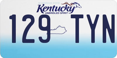 KY license plate 129TYN