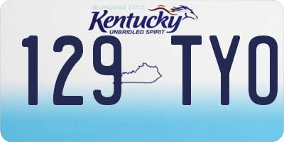 KY license plate 129TYO