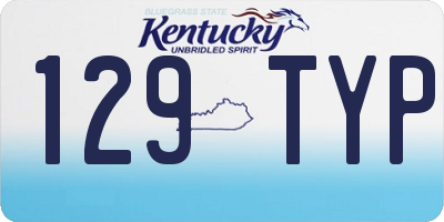 KY license plate 129TYP