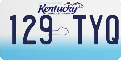 KY license plate 129TYQ
