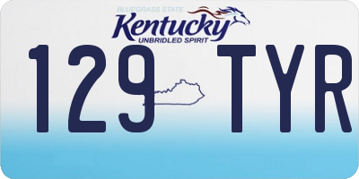 KY license plate 129TYR