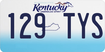 KY license plate 129TYS